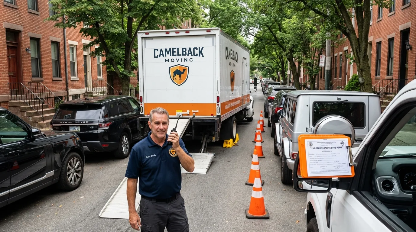 City street loading permit setup in Highland Park, NJ
